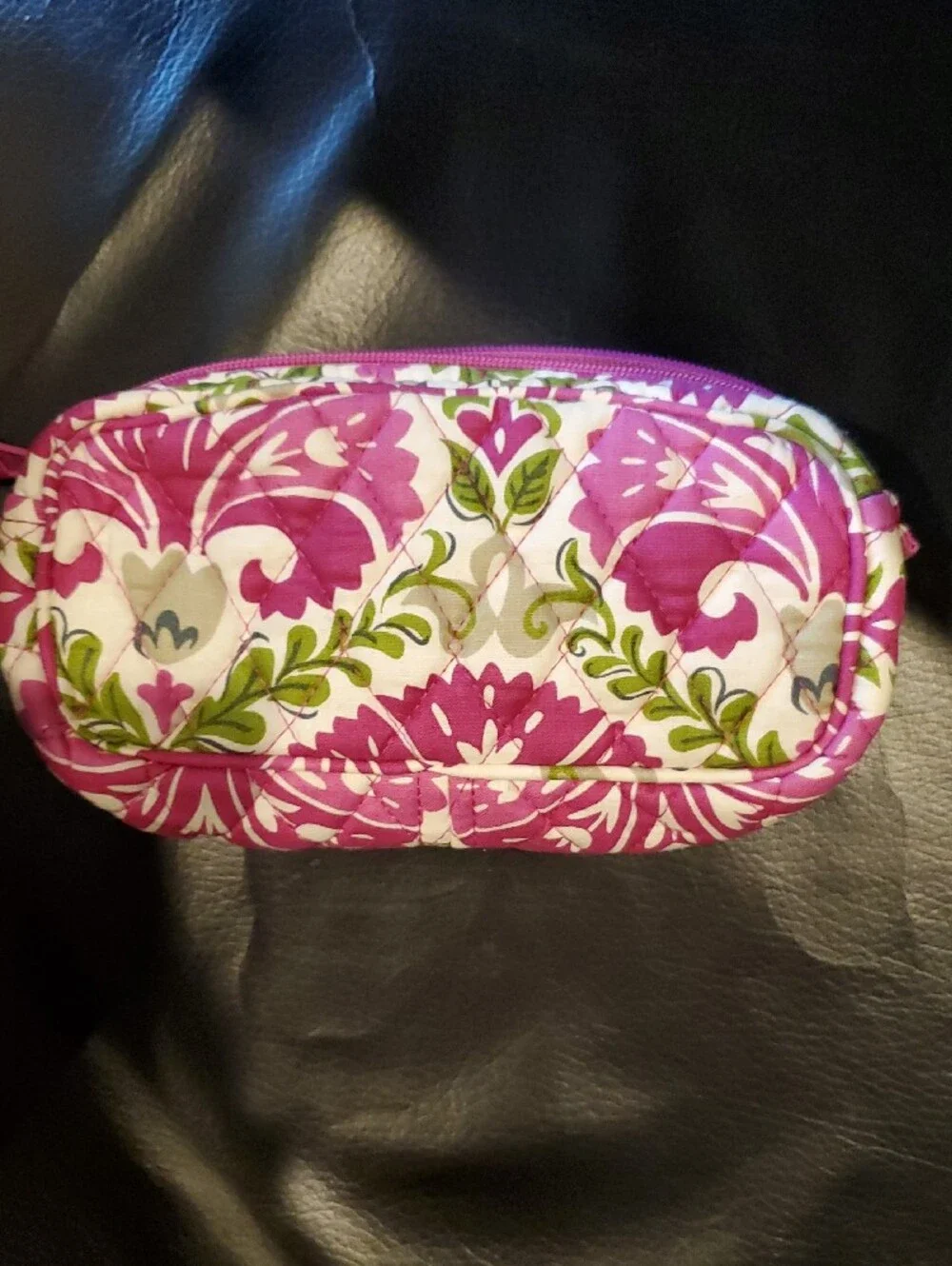 Vera Bradley Julip Tulip Floral Quilted Cosmetic Bag With Mirror Retired